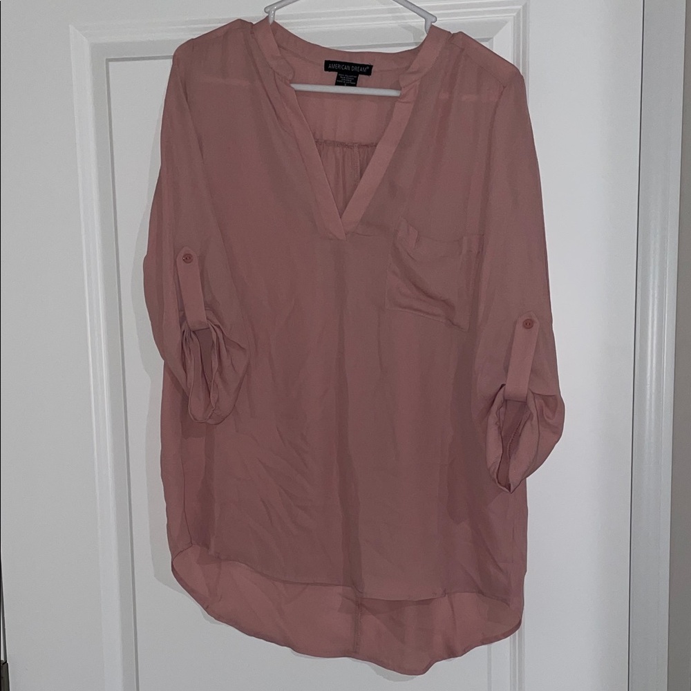 Forever 21 Pink Sheer Blouse